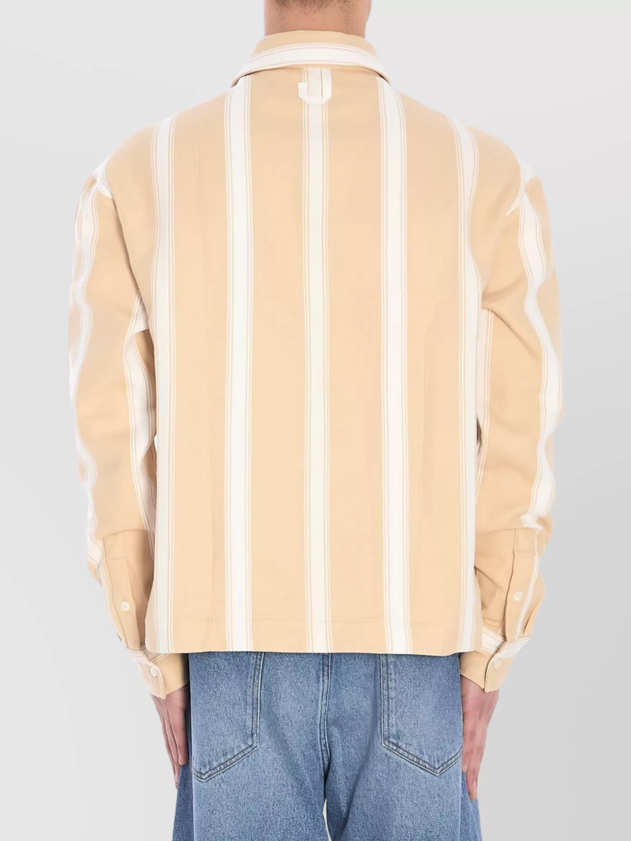Jacquemus Striped Pointed Collar Long-Sleeve Shirt