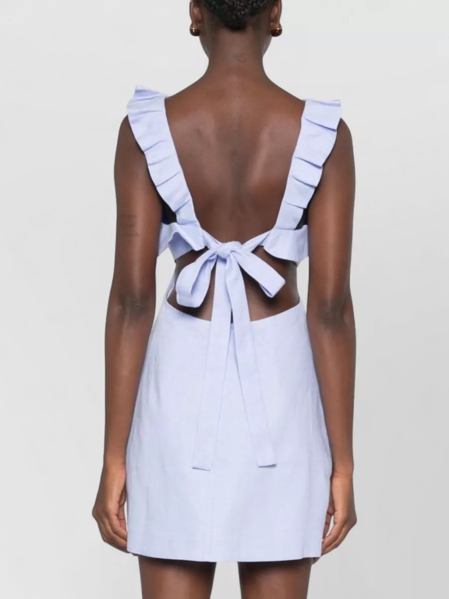 Zimmermann Linen Cutout Mini Dress