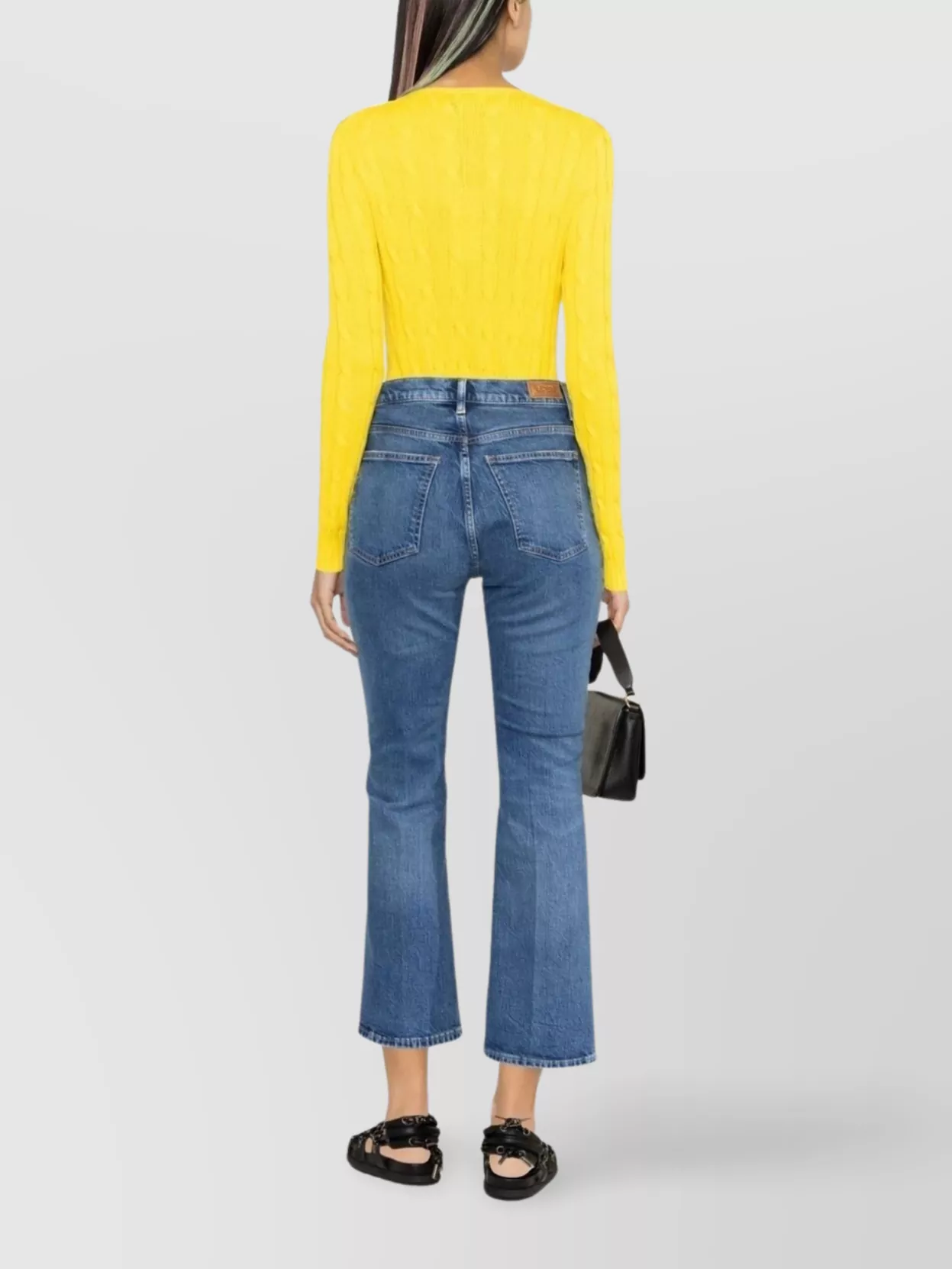 Ralph Lauren Logo Crew Neck Cable Knit T-Shirt