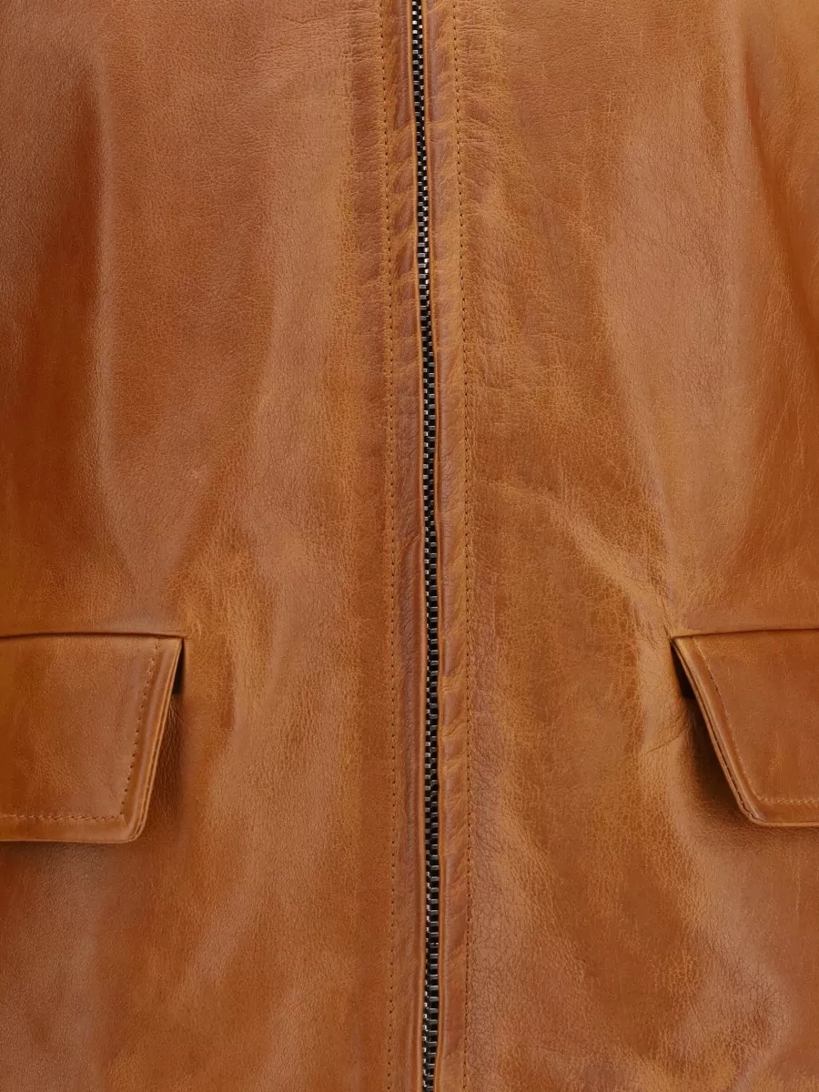 Marni Leather Glossy Loose Fit Jacket
