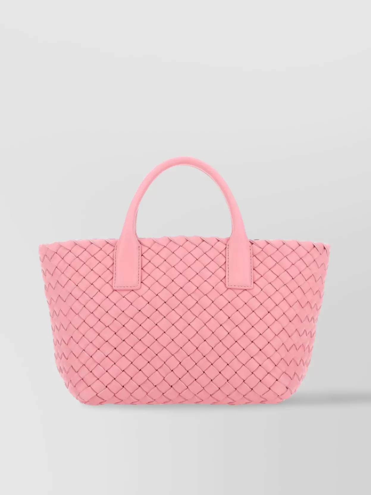 Shop Bottega Veneta Small Leather Woven Handbag In Pink