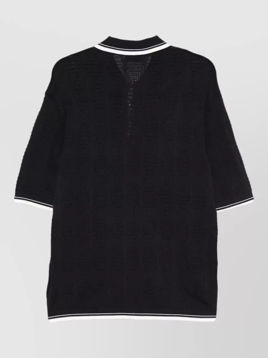 Laneus Cotton Knitted Polo Shirt