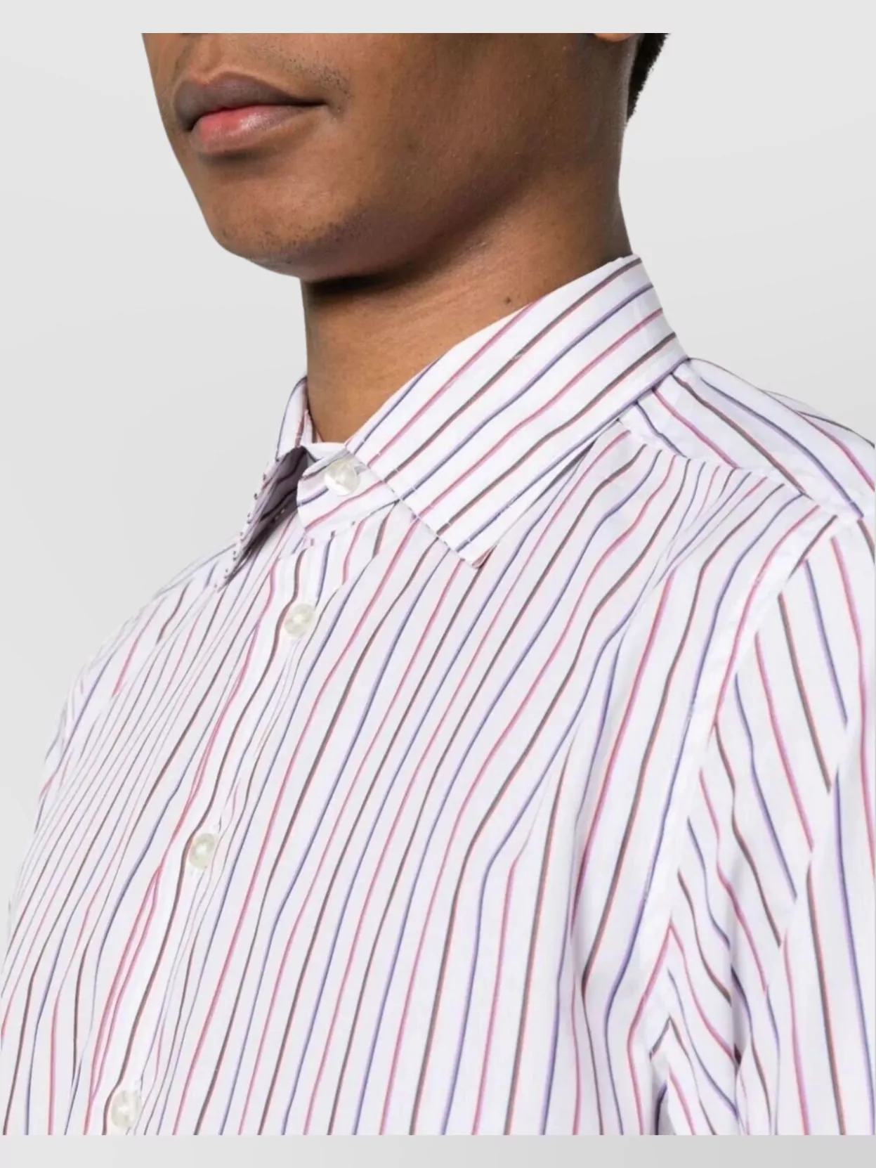 Etro Striped Long Sleeve Button-Down Collar Shirt