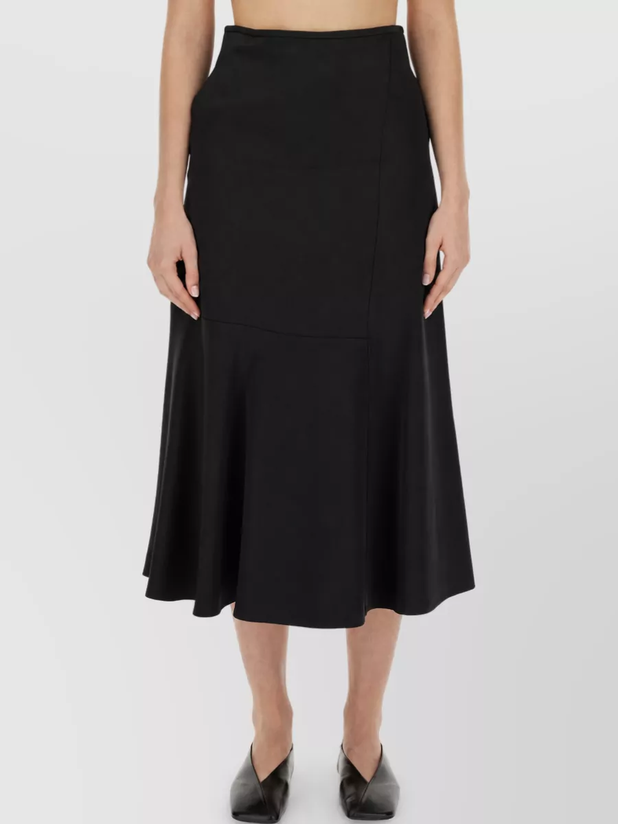 Jil Sander silk a-line skirt