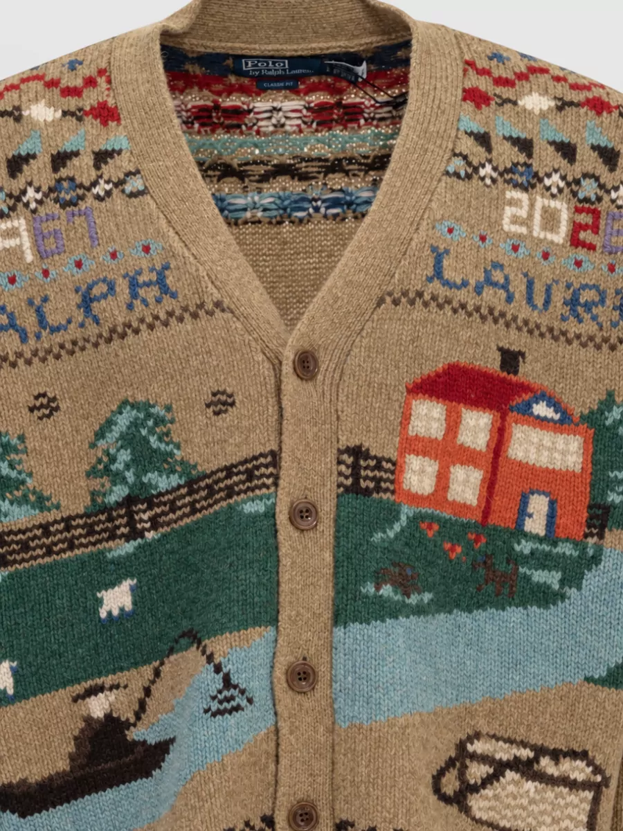Polo Ralph Lauren Wool V-Neck Relaxed-Fit Cardigan