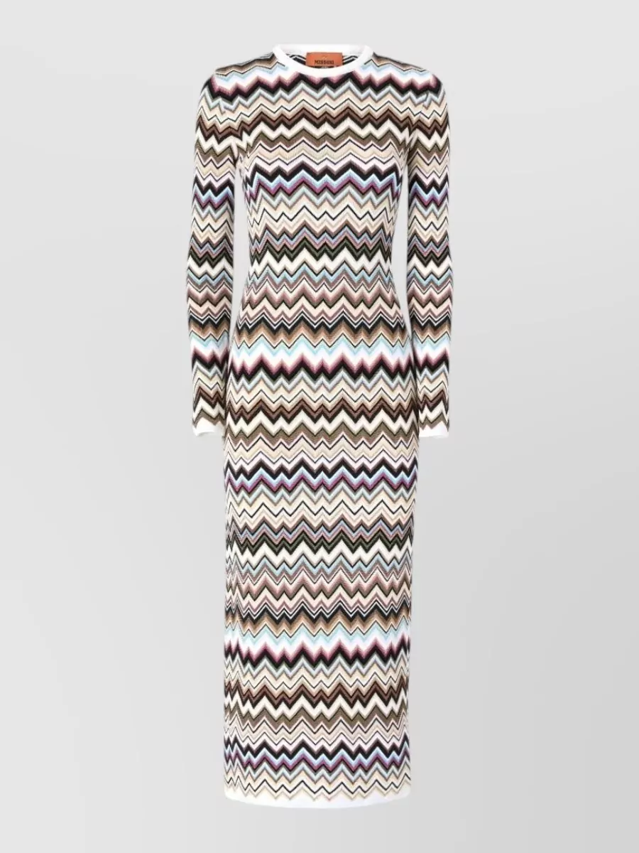 Missoni fine-knit zigzag midi dress