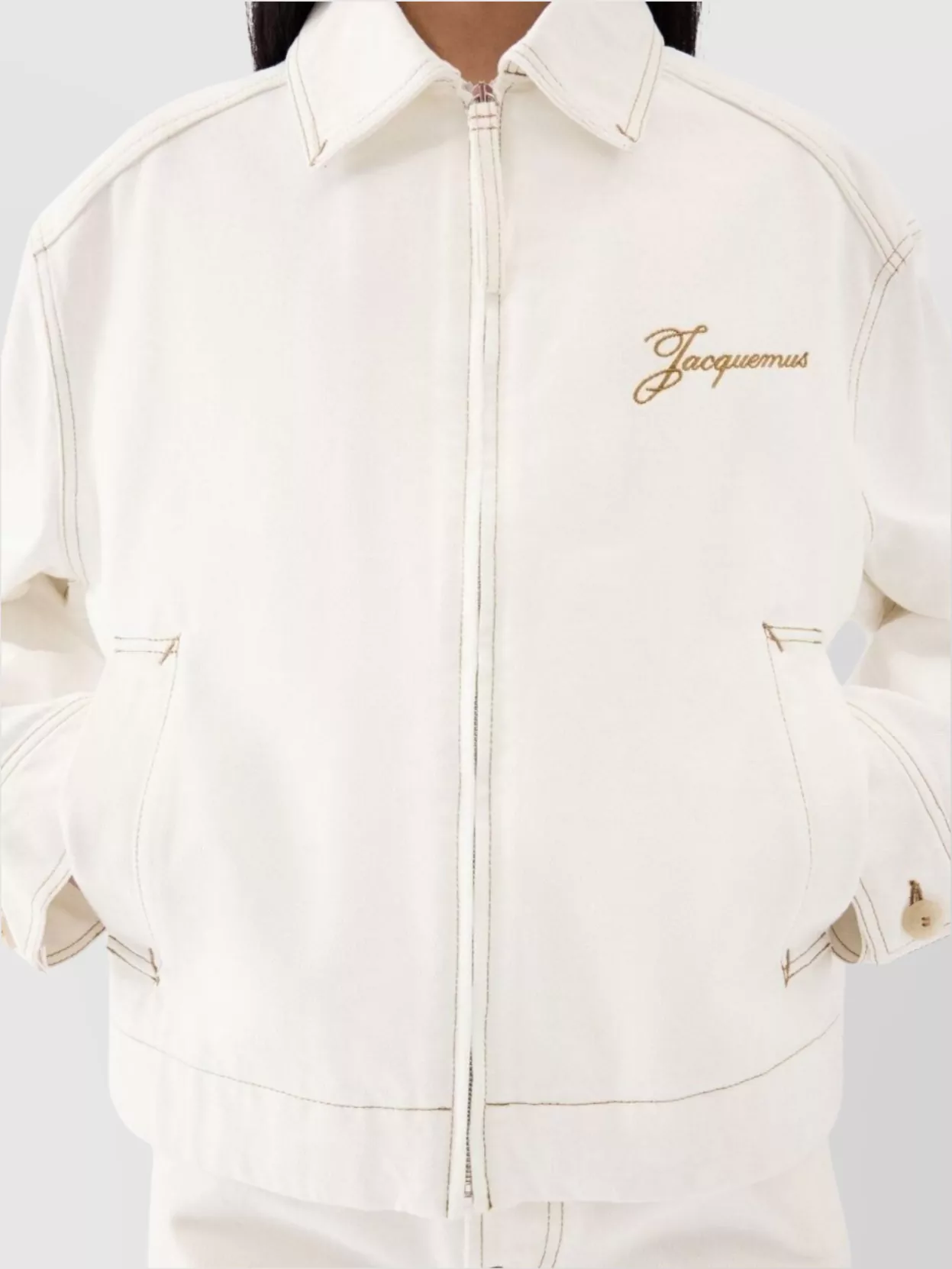Jacquemus Denim Canvas Jacket Side Pockets