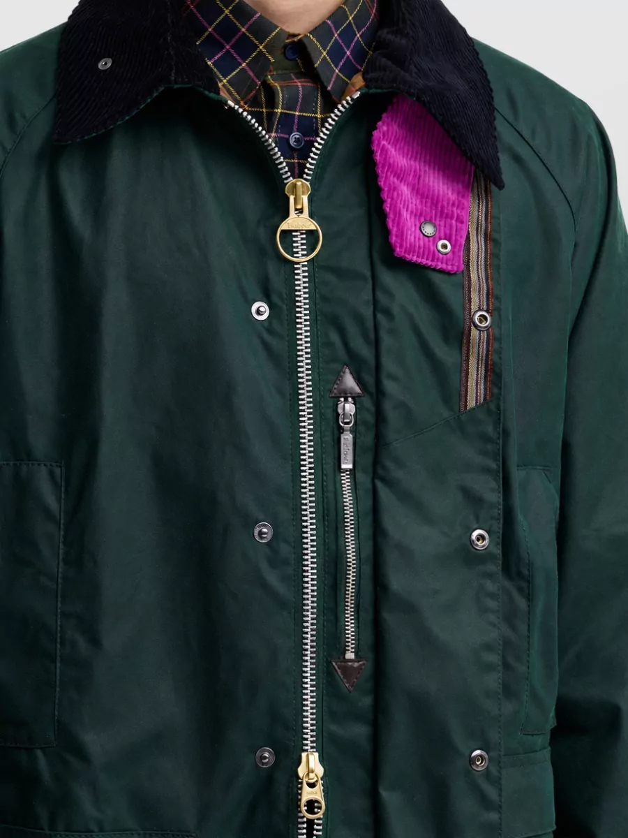 Barbour Waxed Cotton Single Breasted Coat