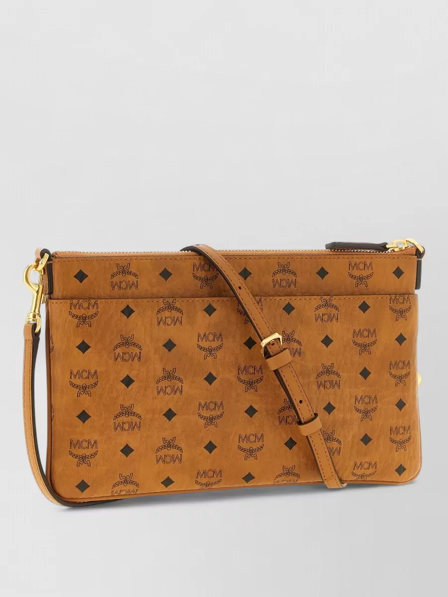 Mcm aren mini clutch bag