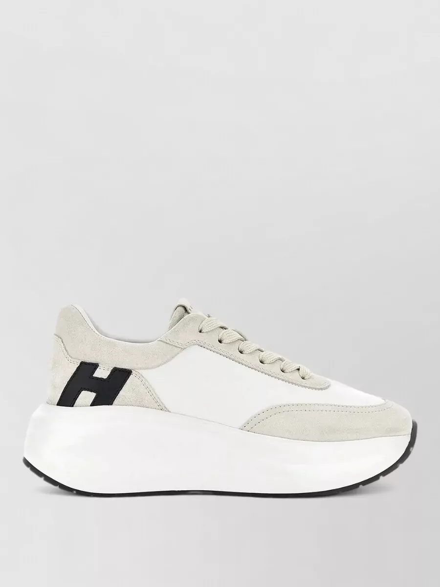 Hogan Leather And Suede Low-Top Sneakers