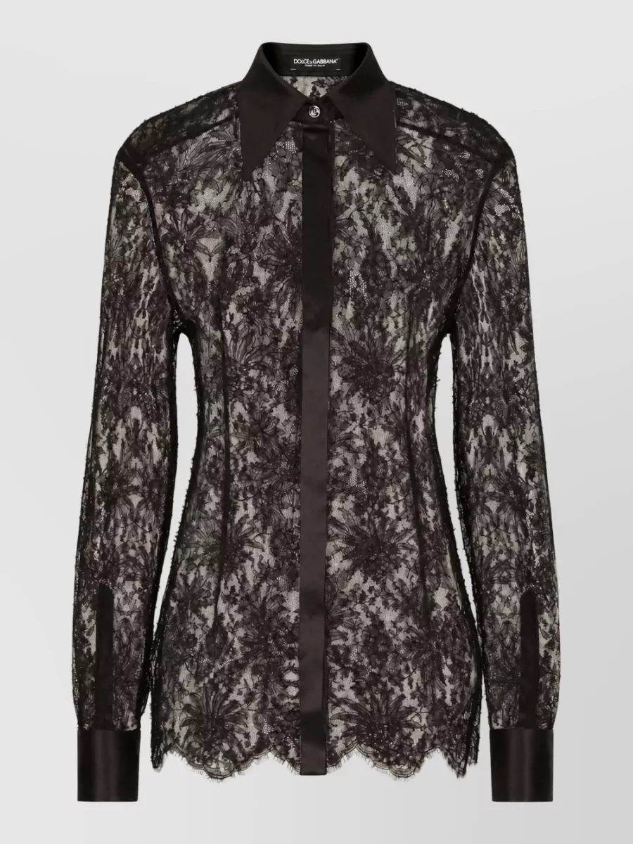 Dolce&Gabbana silk chantilly lace bodysuit