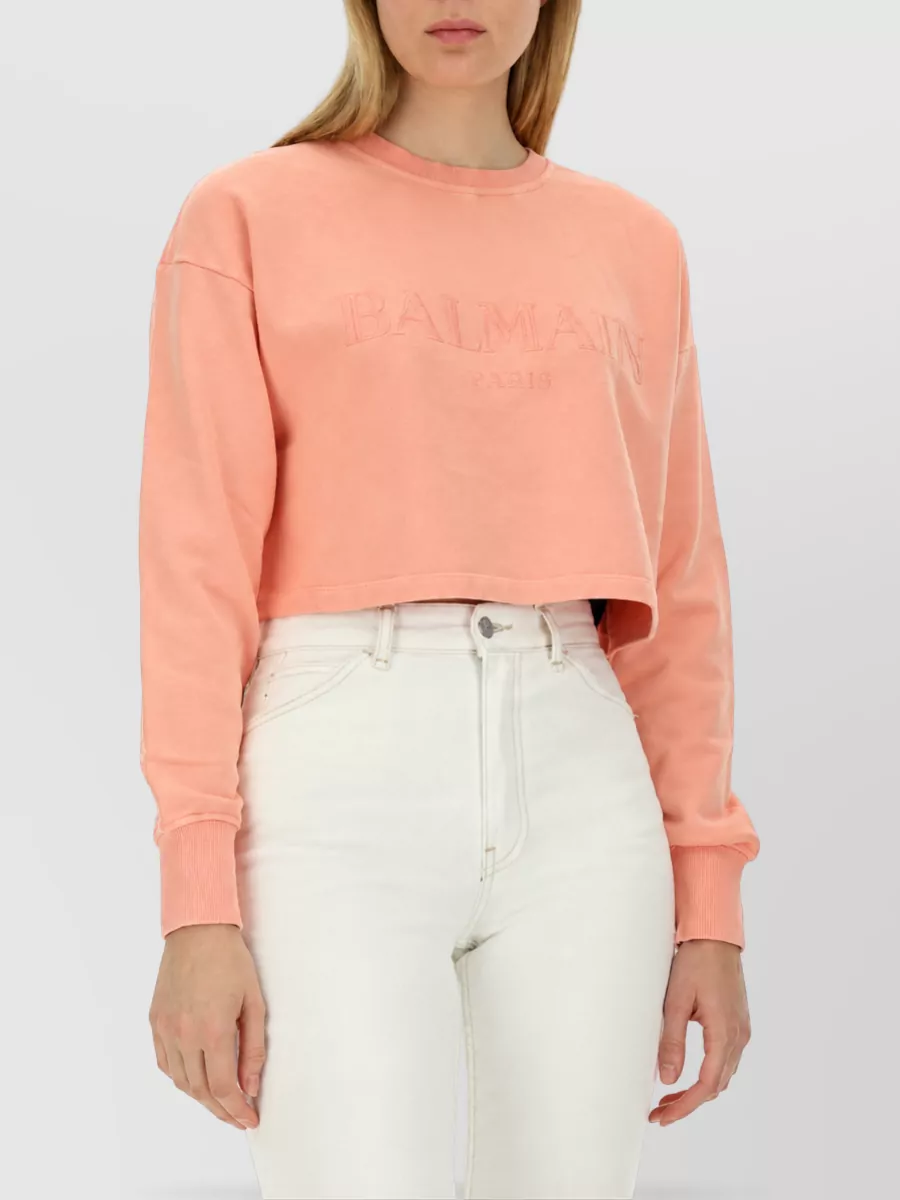 Balmain Cotton Logo-Print Sweatshirt