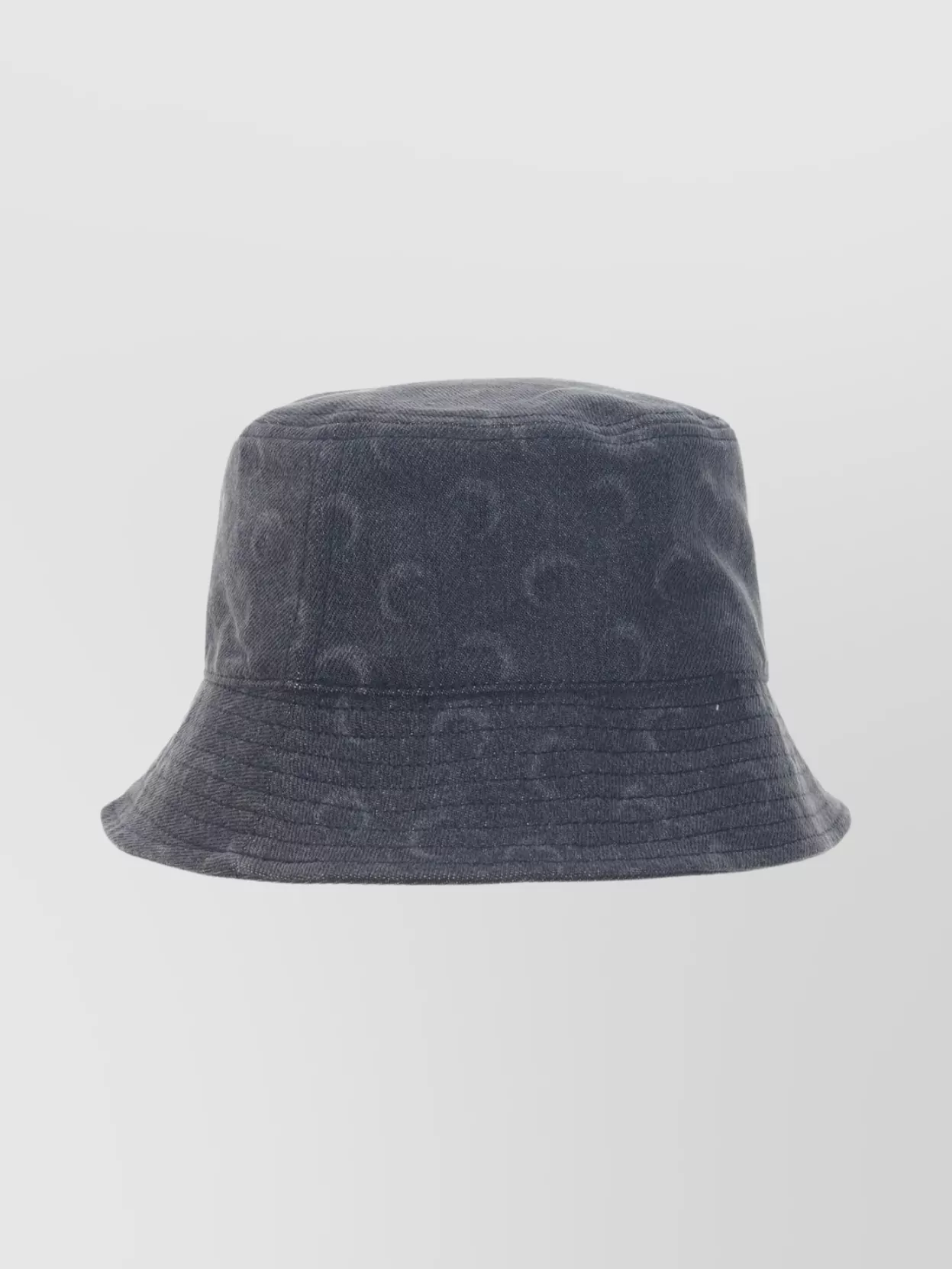 Marine Serre Denim Bucket Hat With Moon Laser Print