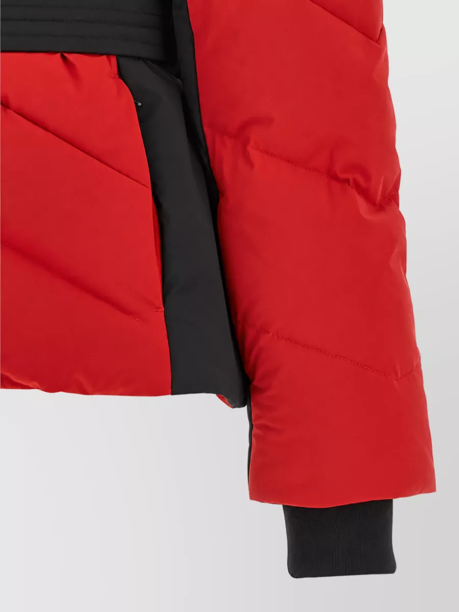 Perfect Moment Down Belted Color Block Parka Coat