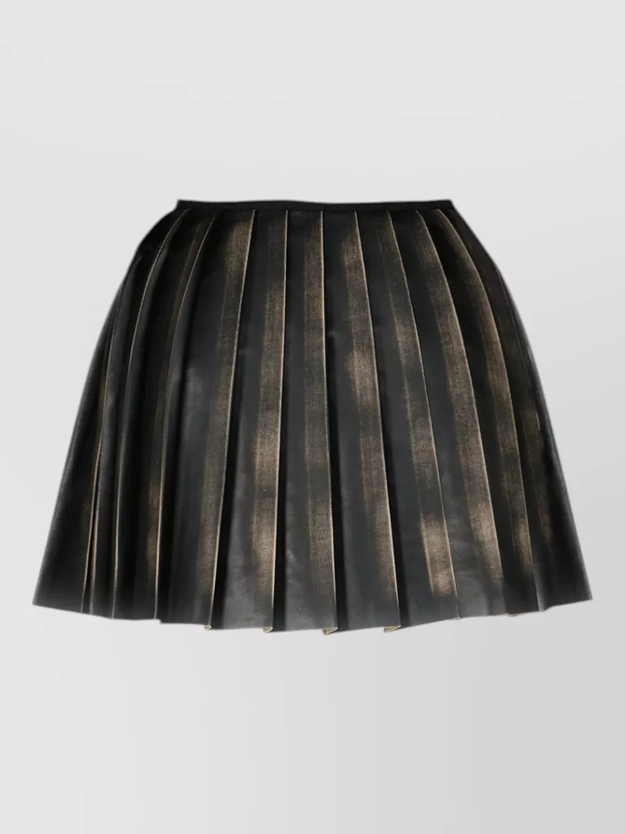 Diesel Faux leather pleated mini skirt