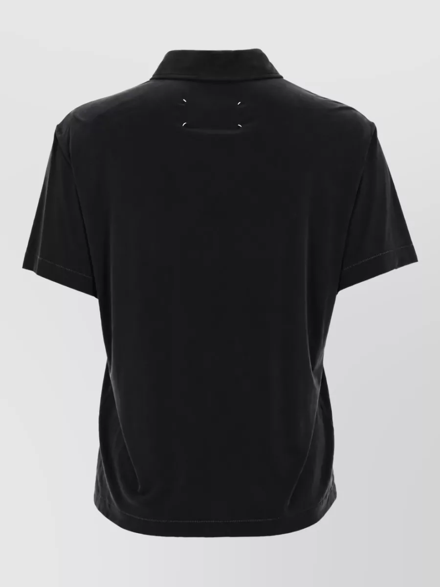 Maison Margiela Cupro Polo Shirt Short Sleeves Design