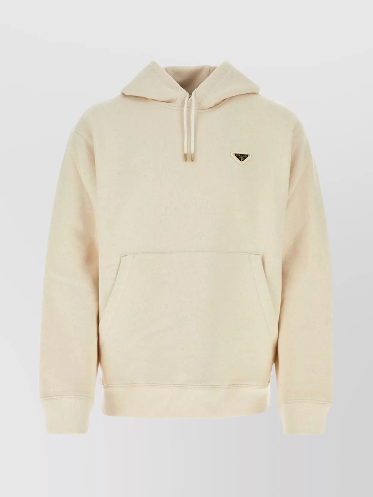 Shop Prada Cotton Sweatshirt With Kangaroo Pocket And Hood