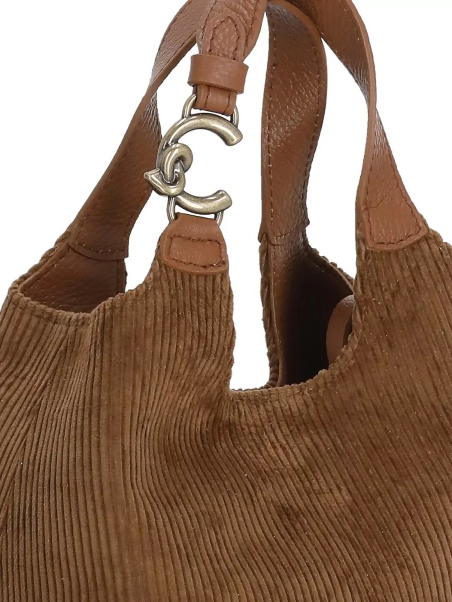Coccinelle Leather Trim Shoulder Bag