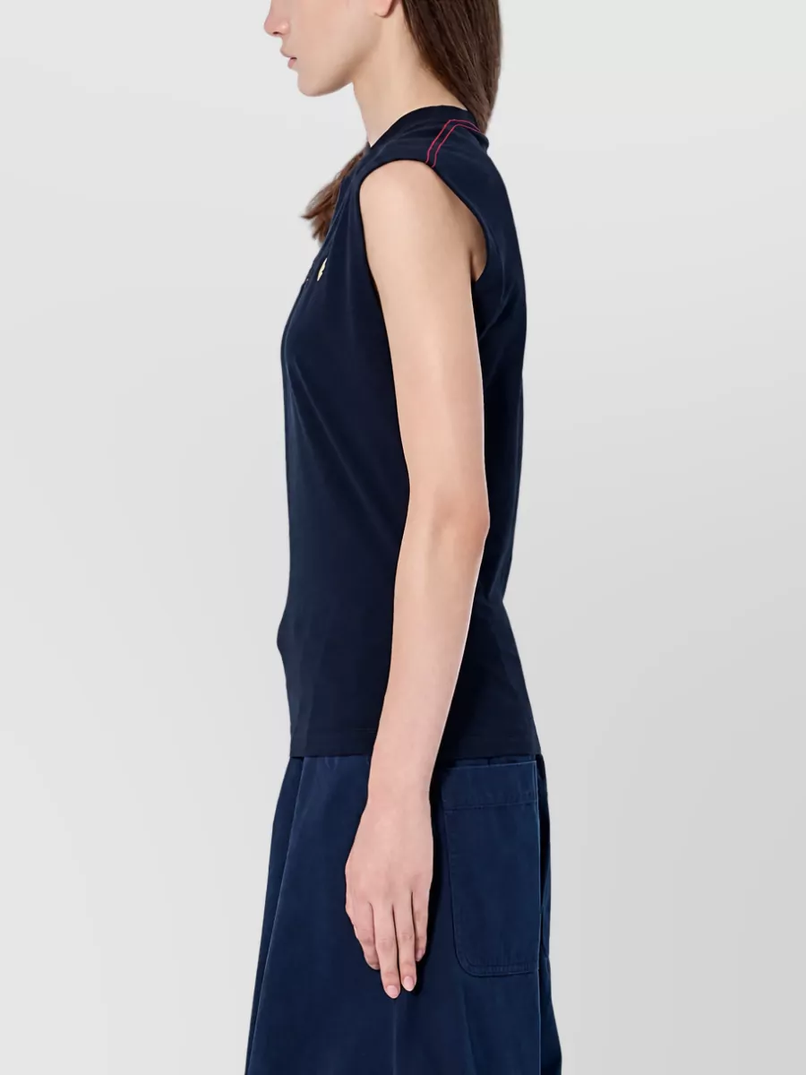 Marni Cotton Sleeveless Cutout Tank Top