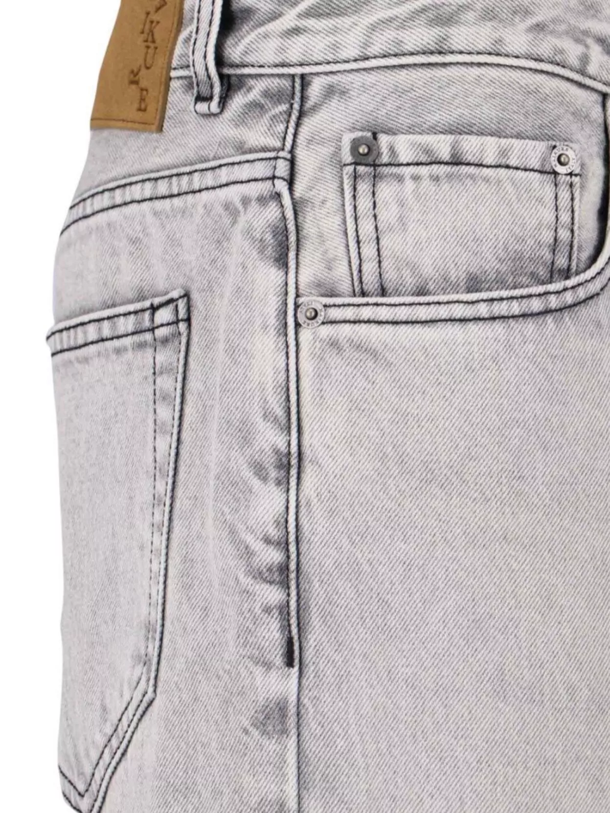 Haikure Mid-rise Regular Fit Straight Leg Trousers In Gray