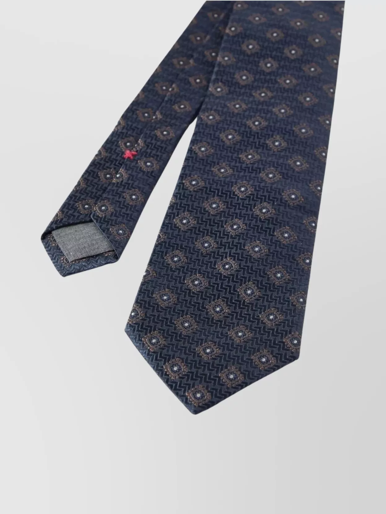 Brunello Cucinelli Stitched Contrast Tie Patterned Design