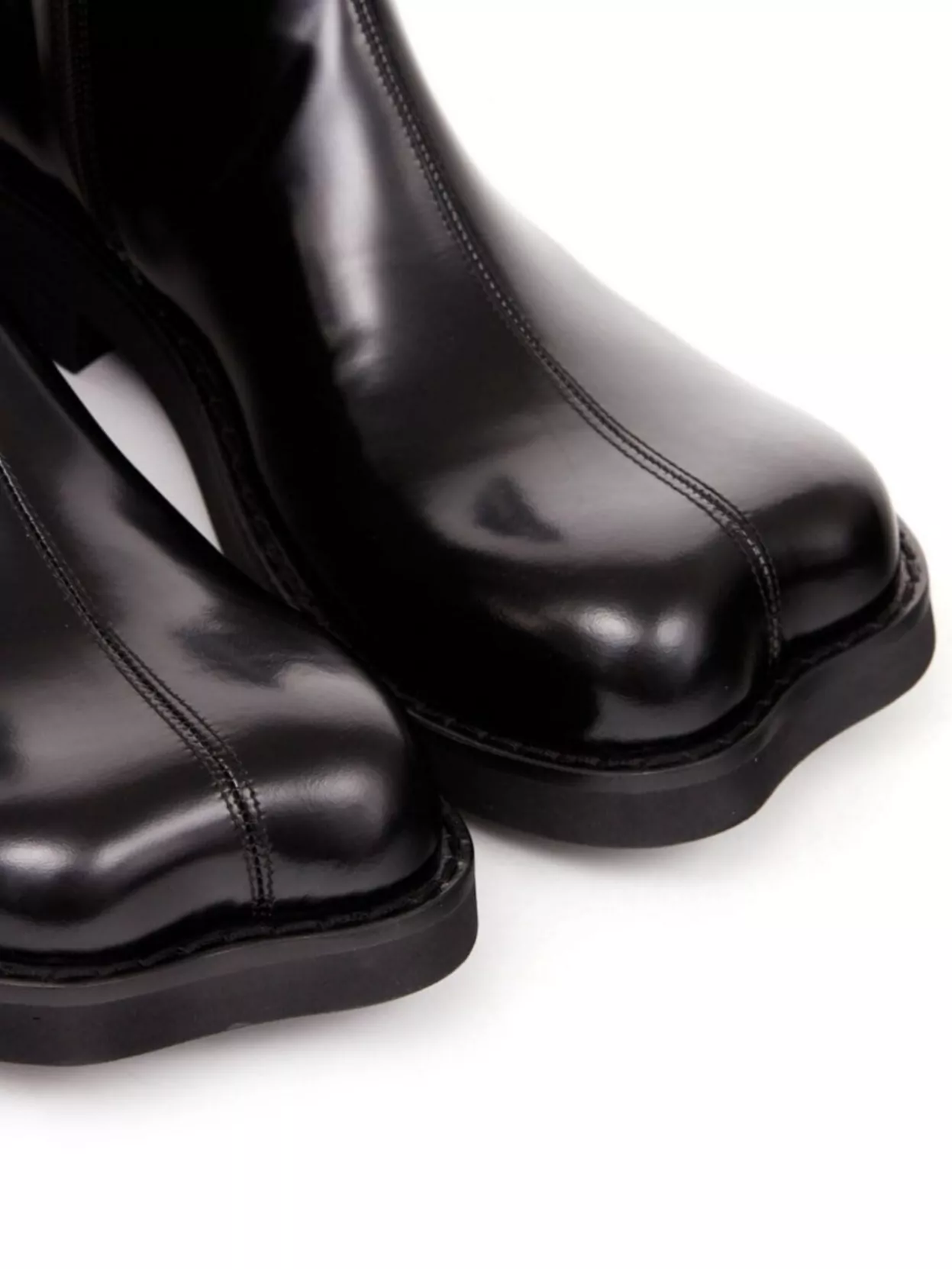 Mm6 Maison Margiela Brushed Leather Chunky Sole Ankle Boots In Metallic
