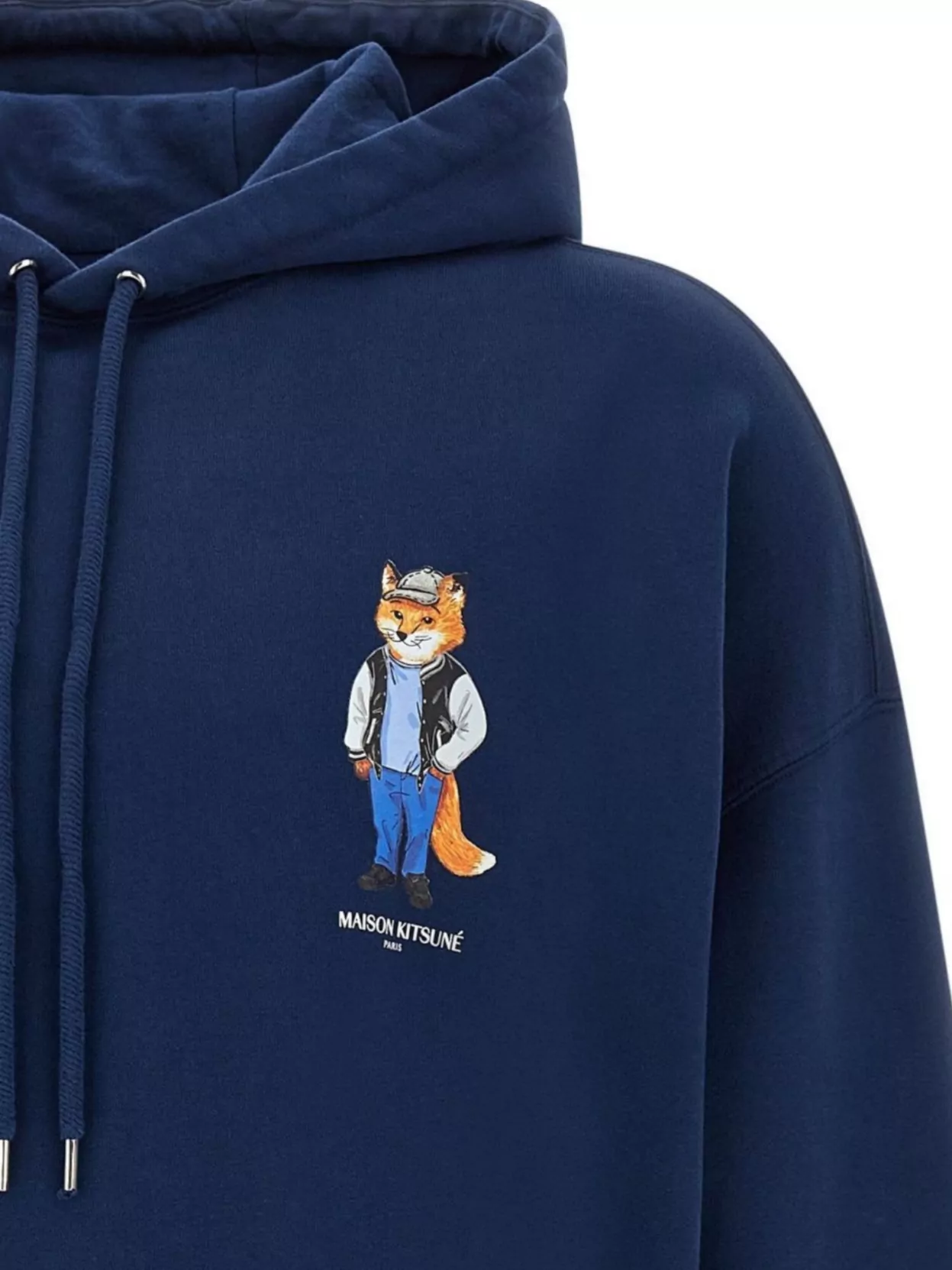 Maison Kitsuné Fox Graphic Hoodie Drawstring