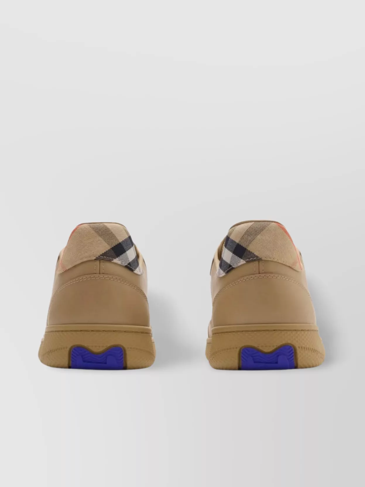 Burberry Sneakers Check Pattern Contrast Sole