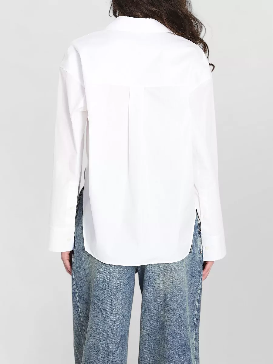 Loewe Asymmetric Cotton Shirt Regular Fit Poplin