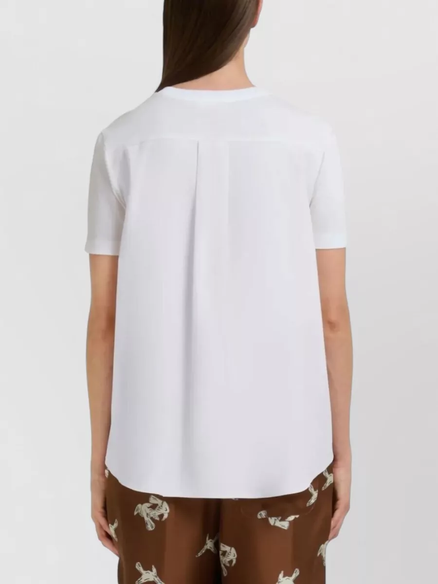 Marni Cotton Asymmetric Logo Print T-Shirt