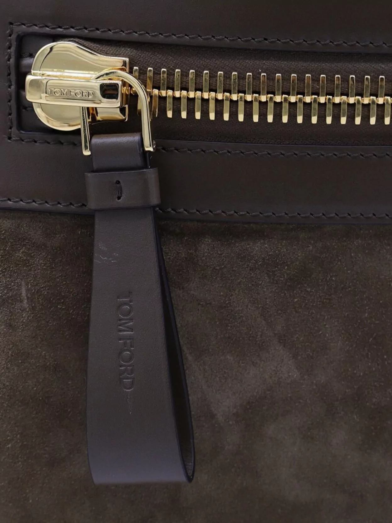 Tom Ford Adjustable Straps Suede Finish Backpack