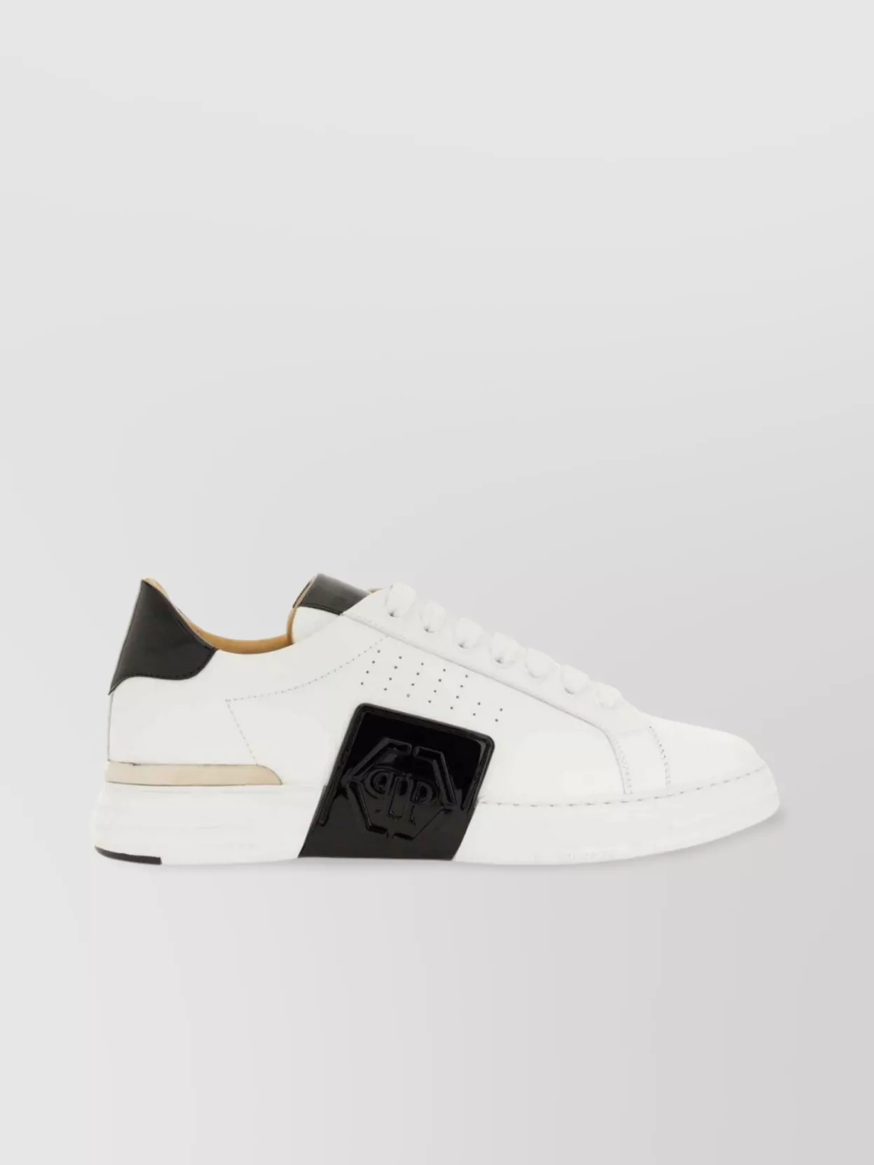 Philipp Plein Logo Sneaker With Contrast Heel Tab