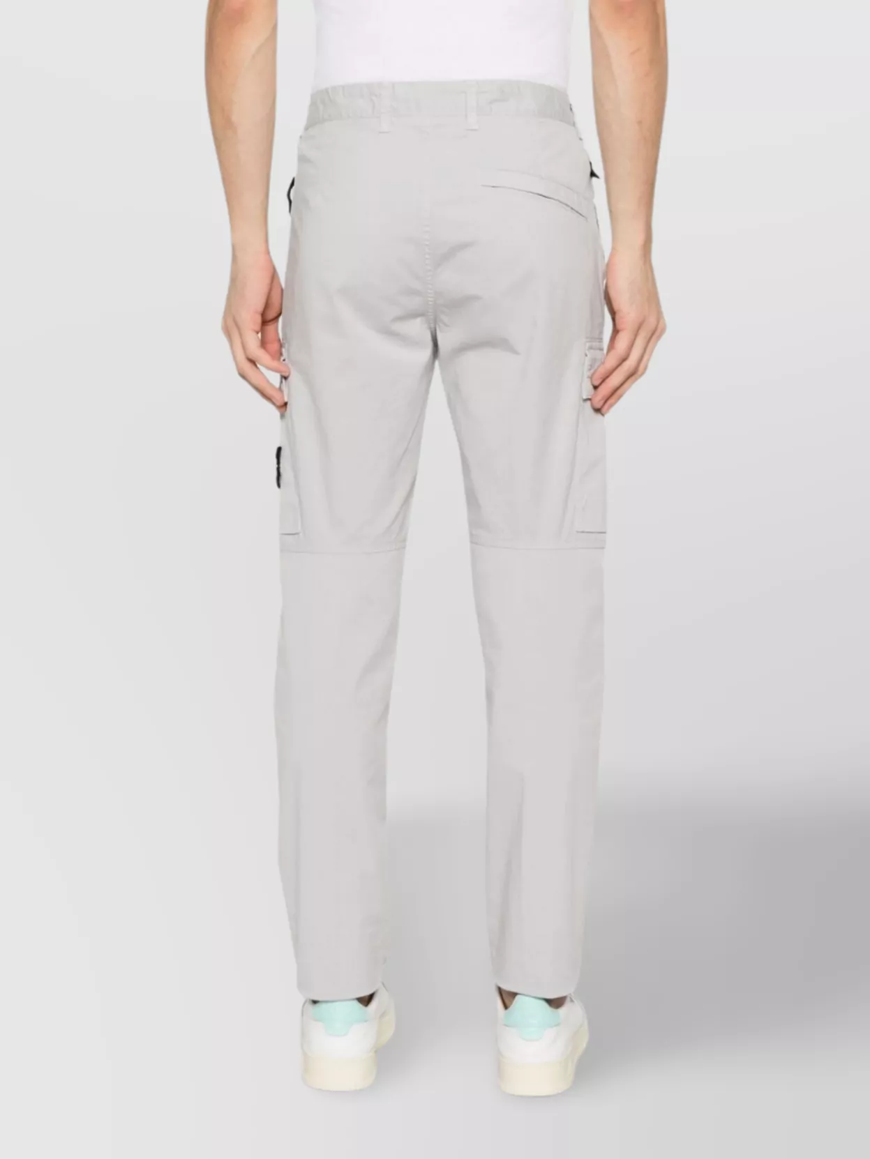 Stone Island Trousers Featuring Various Pockets In White