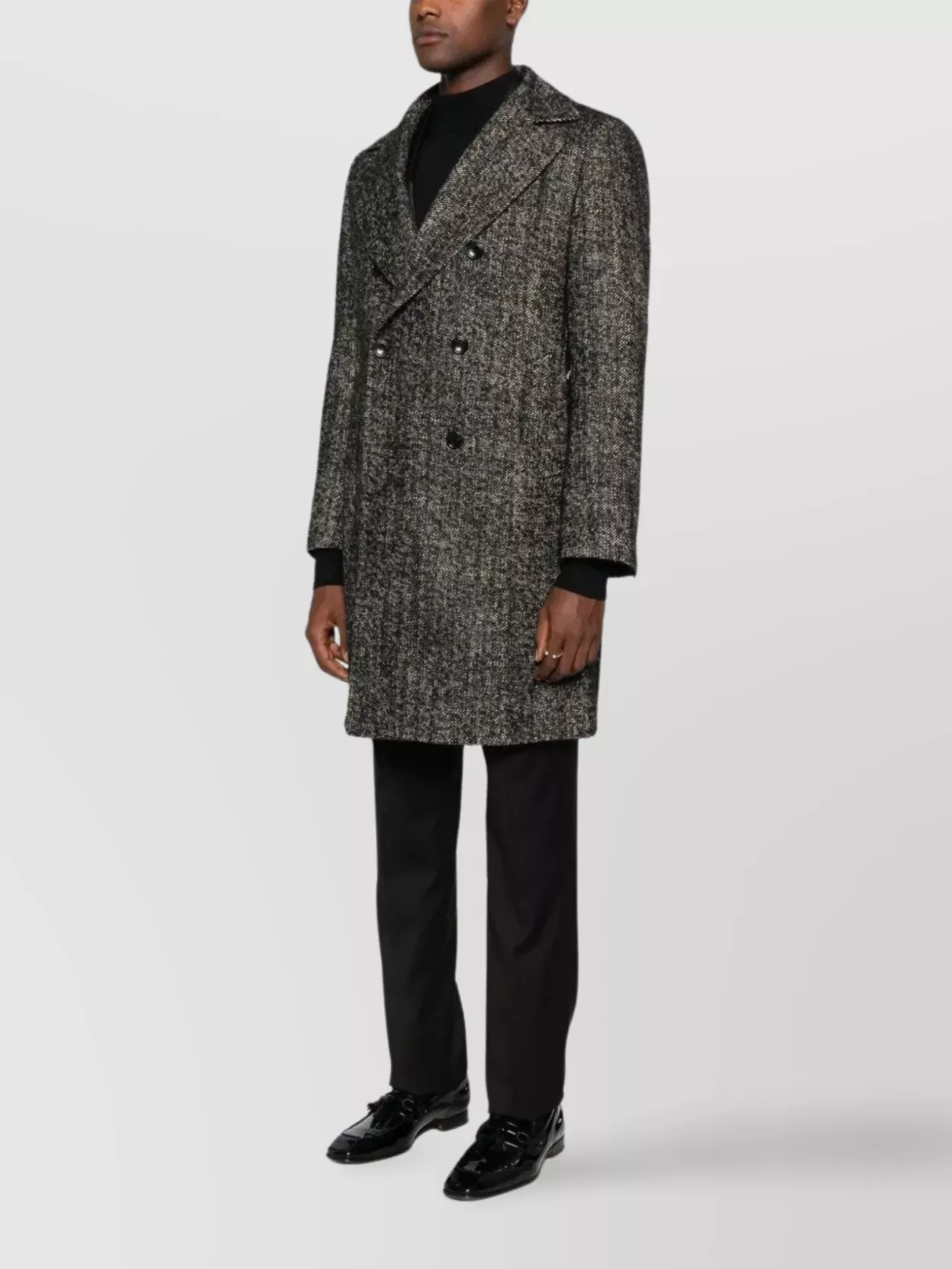 Tagliatore Long Sleeve Coat Notched Lapels Pockets