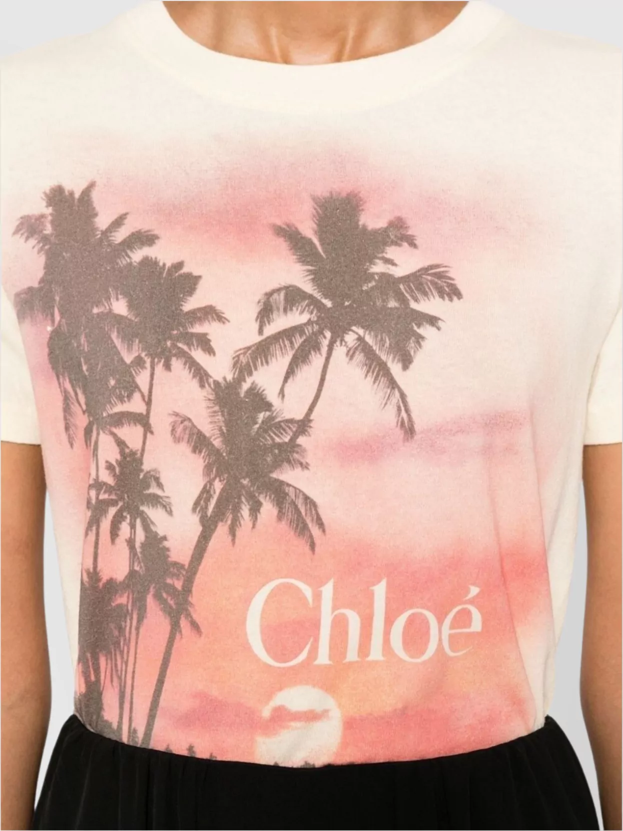 Chloé Graphic Illustration Crew Neck T-Shirt