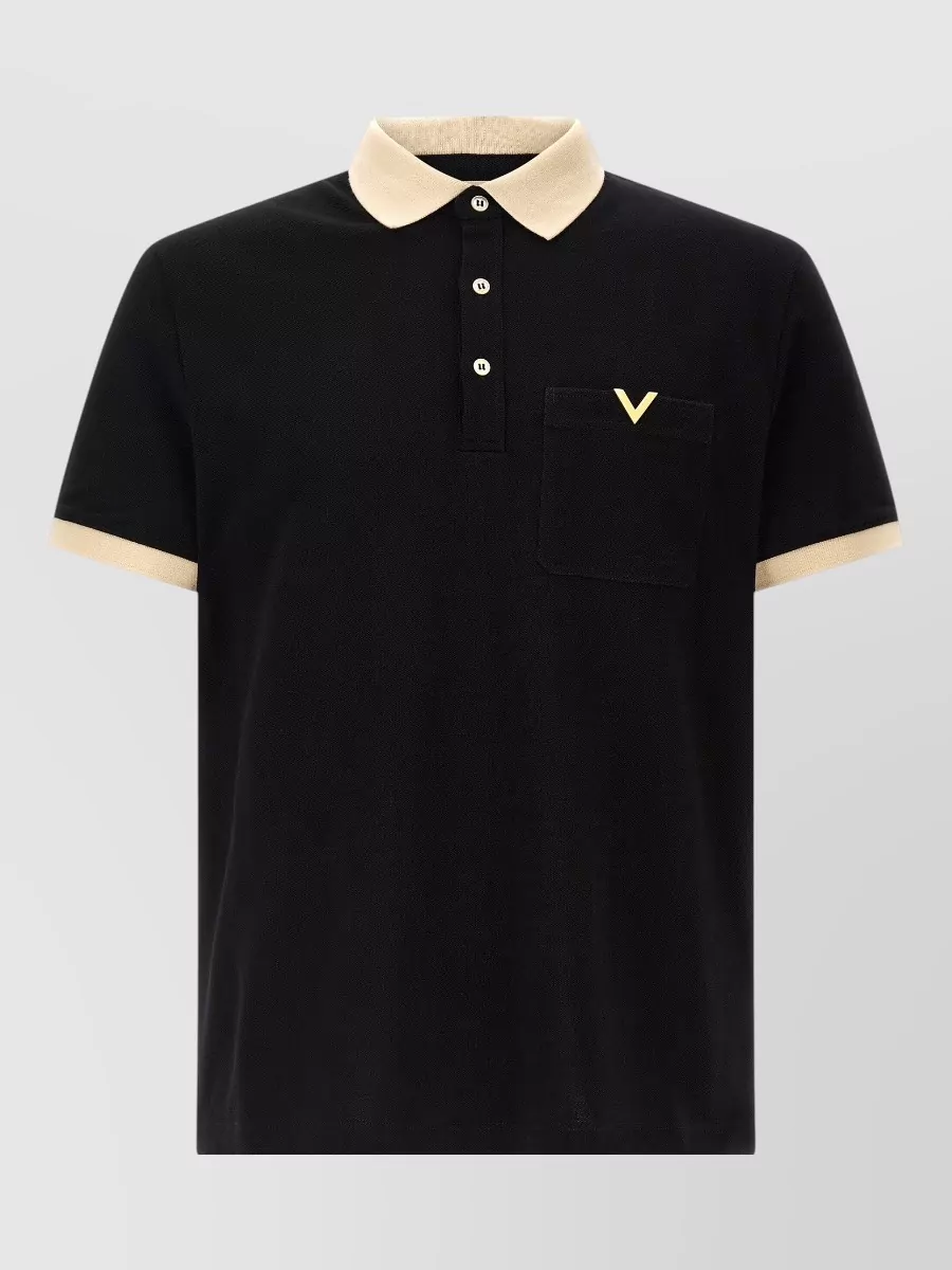 Valentino Garavani Cotton piqué short-sleeve polo shirt
