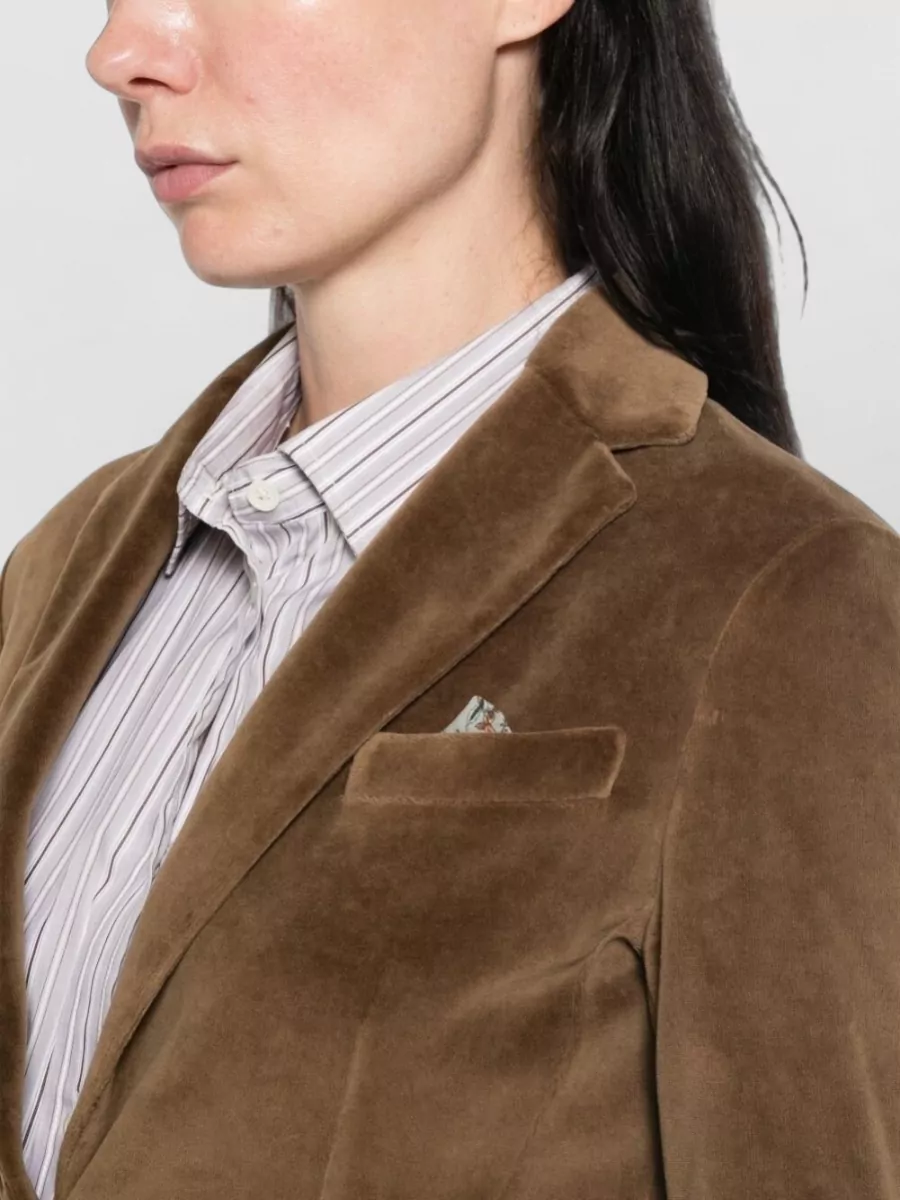 Circolo 1901 Velvet Single-Breasted Blazer