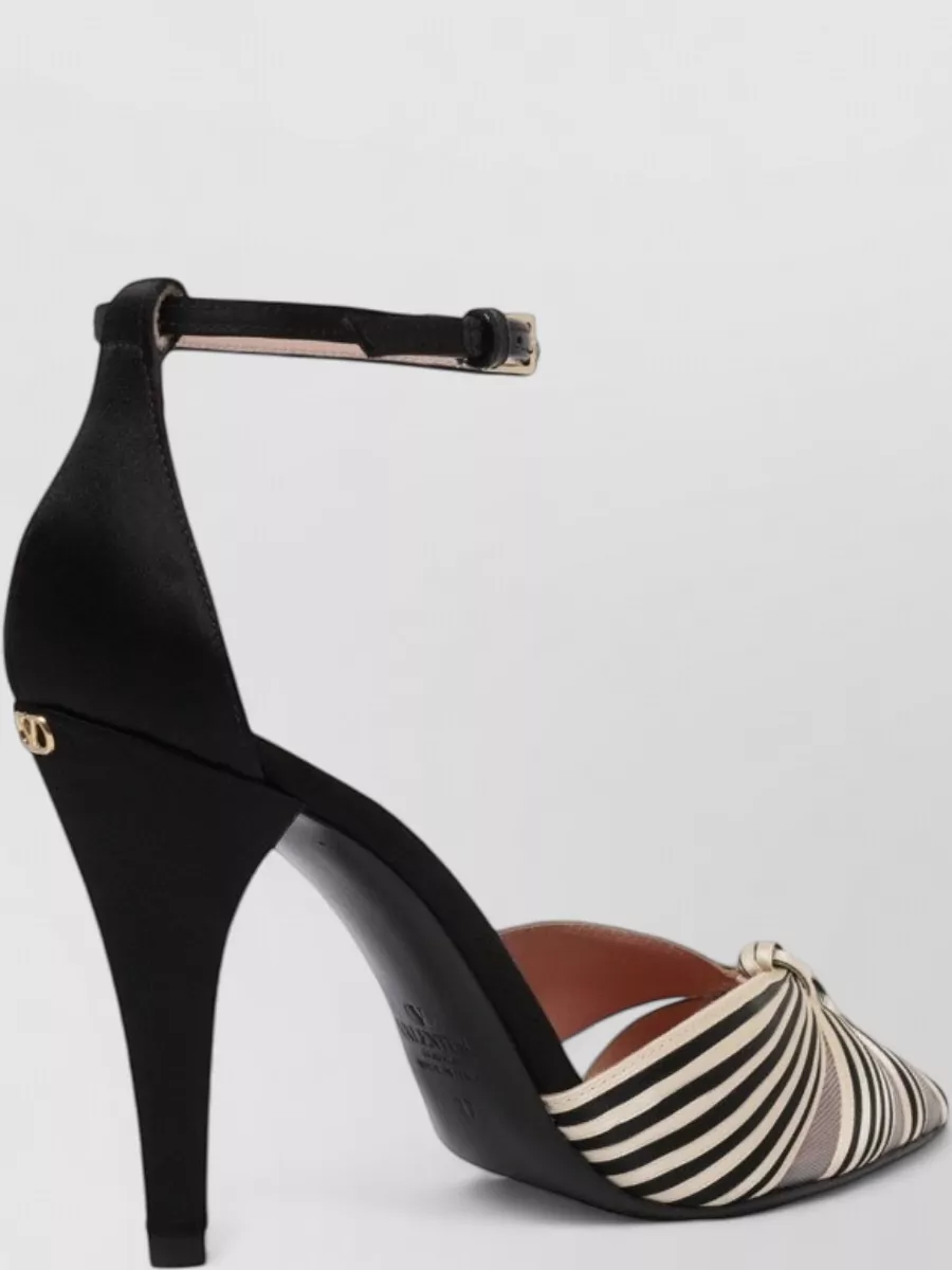 Valentino Garavani satin knotted ankle-strap pumps