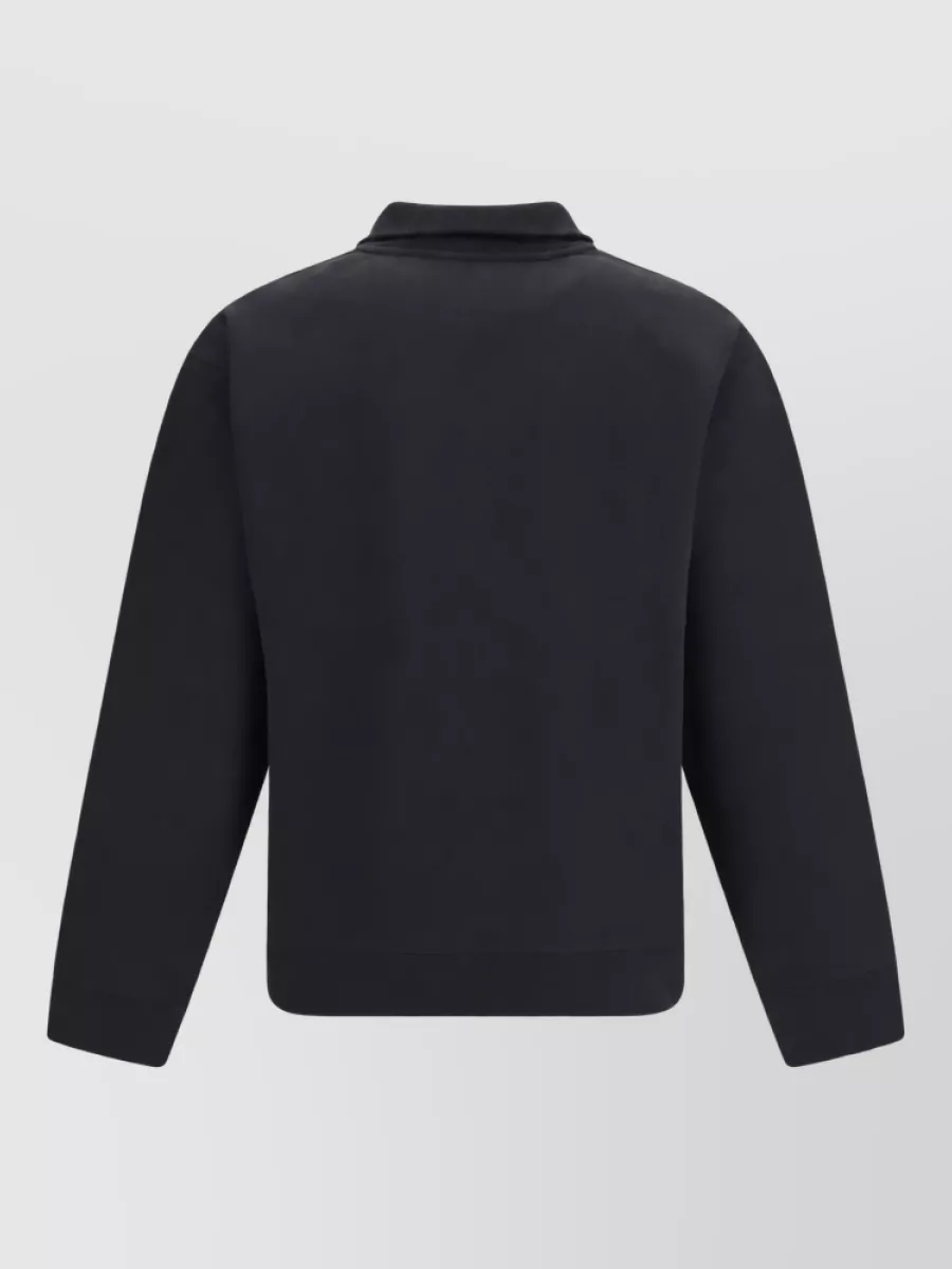 Valentino High-Neck Half-Zip Jersey Sweatshirt