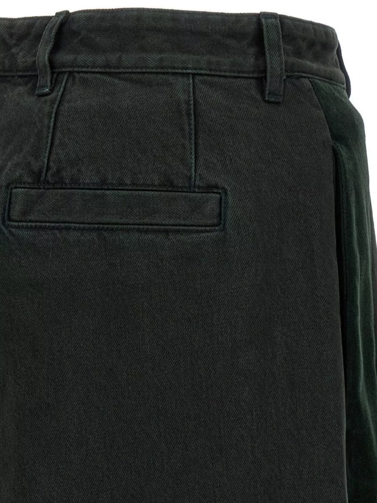 Dries Van Noten Wide Leg Jeans Featuring Velvet Insert And Pockets In Black