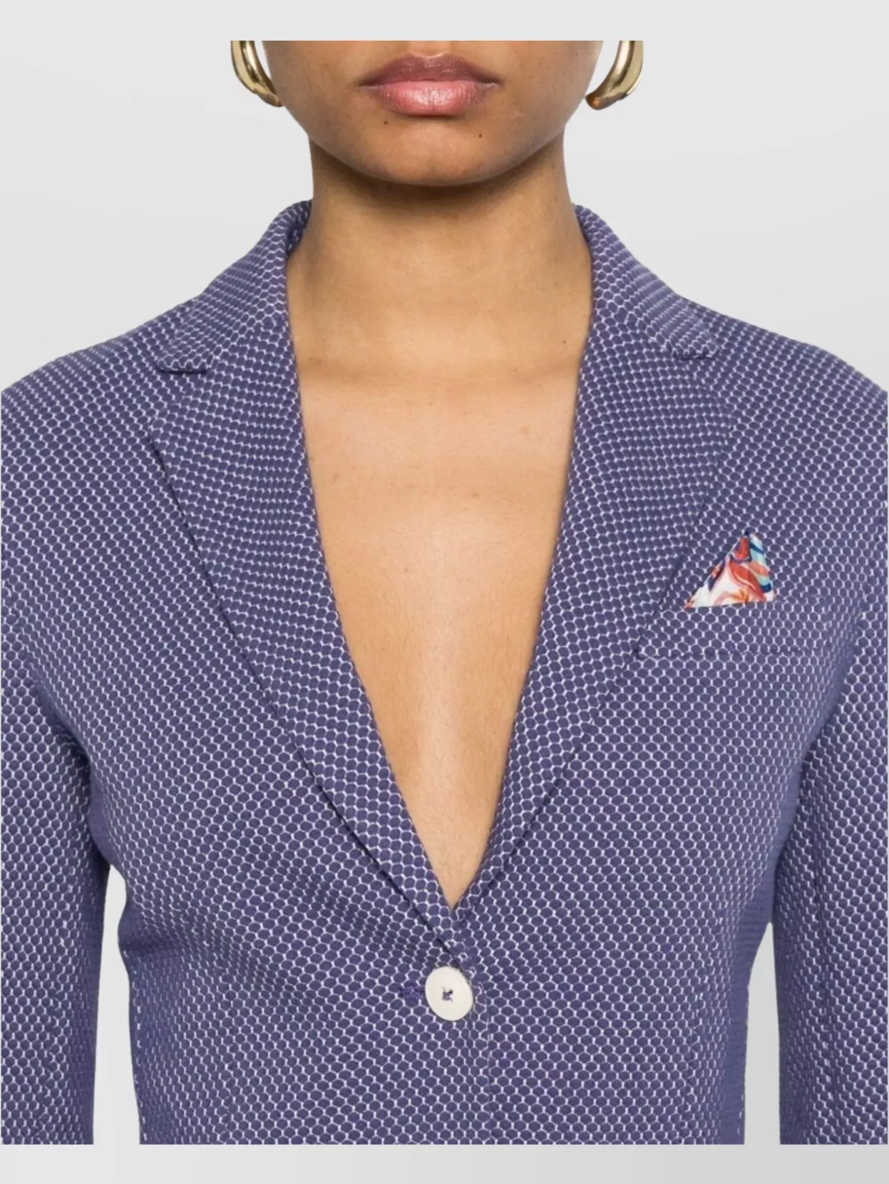 Circolo 1901 Single-Breasted Cotton Jacket Lapels