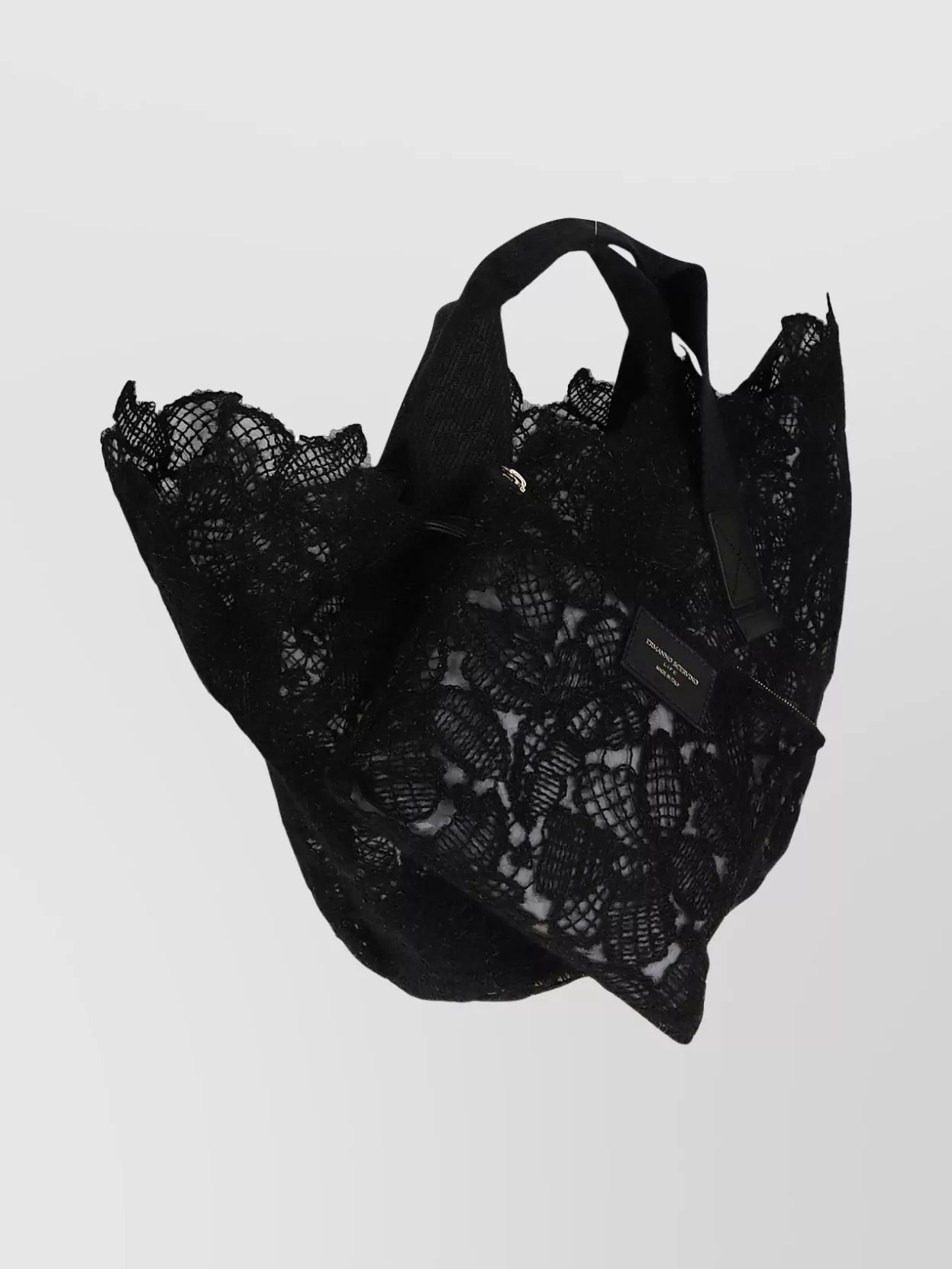 Ermanno Scervino Lace Overlay Tote Bag With Dual Handles