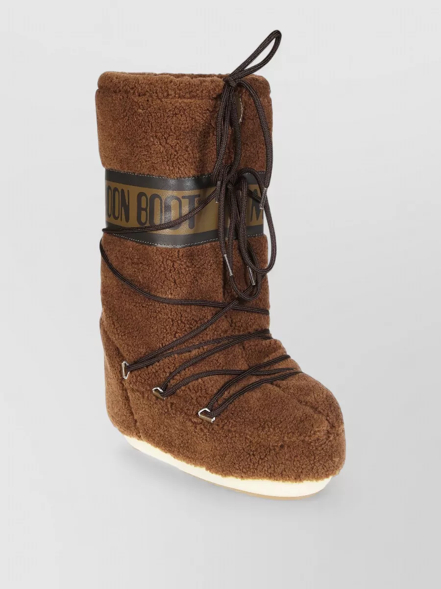Moon Boot shearling lace-up boots
