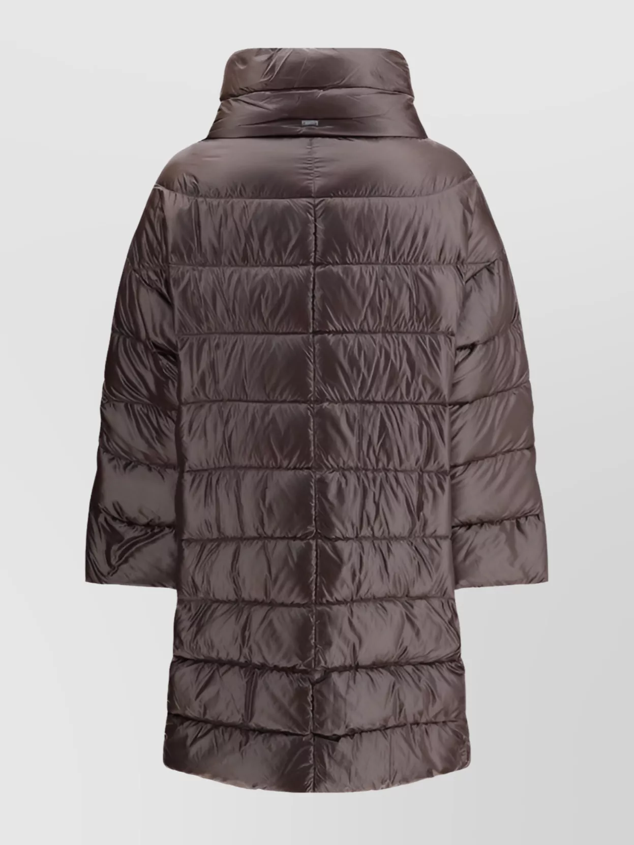 Herno Long Quilted Padded Jacket In Brown