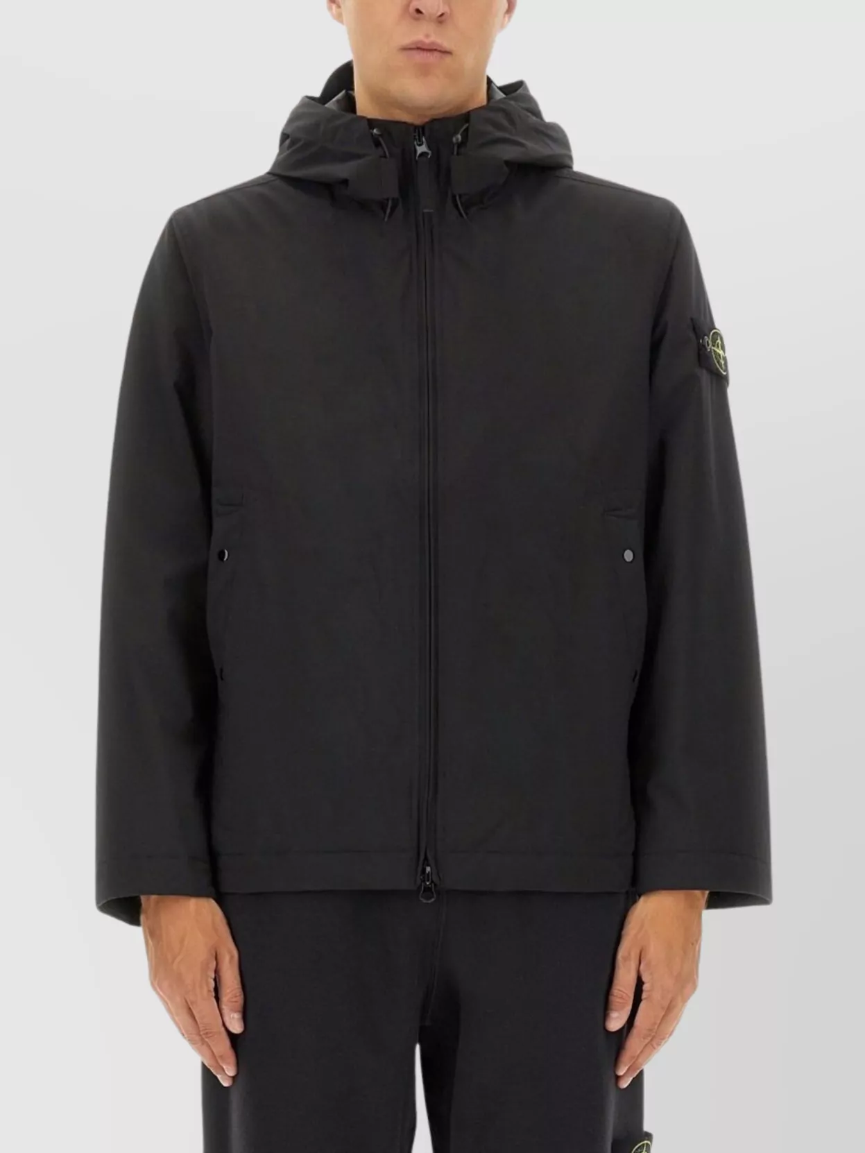 Stone Island Long Sleeve Hooded Jacket And Pockets