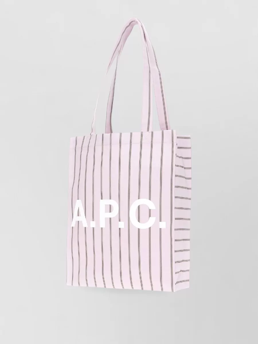 A.p.c. Striped Cotton Tote Bag