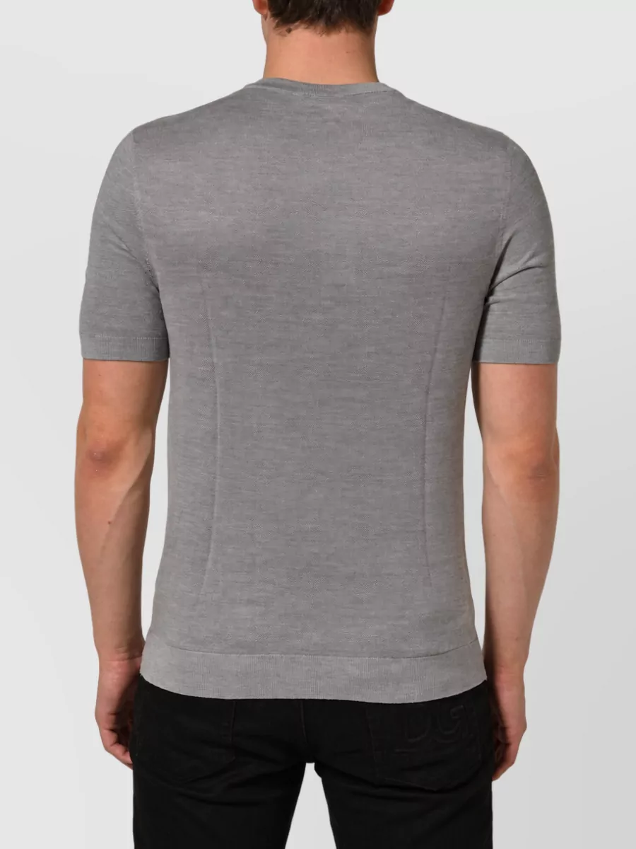 Dolce&Gabbana Silk Crew Neck Short Sleeve T Shirt