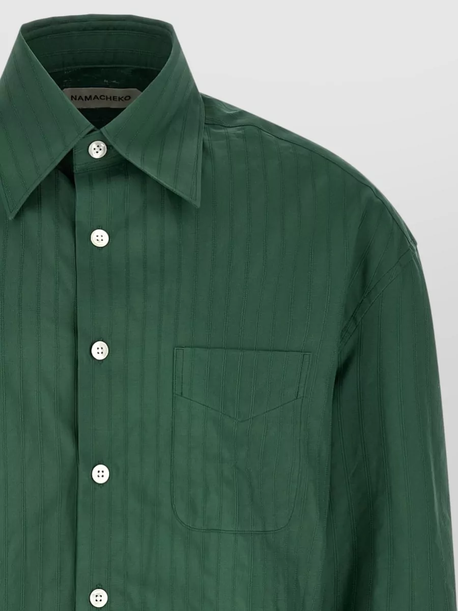 Namacheko Striped Cotton Long-Sleeve Shirt
