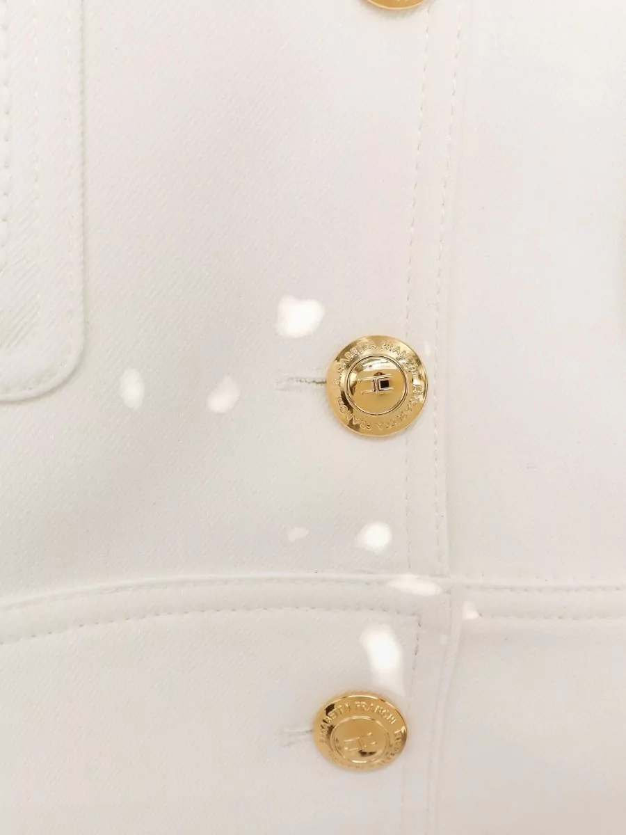 Elisabetta Franchi Cropped Blazer Jacket Collared Neck Pockets