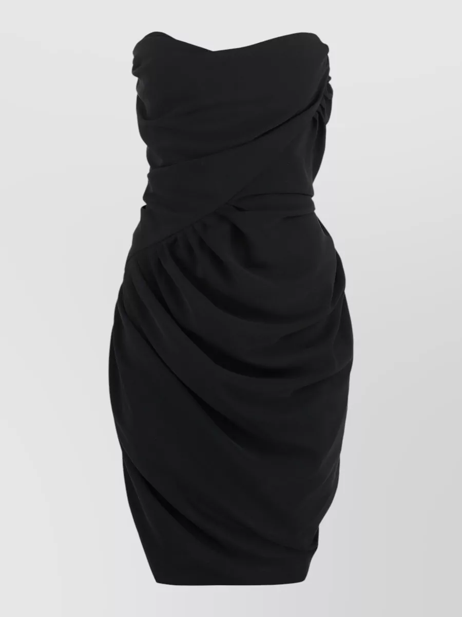 Vivienne Westwood Strapless Draped Dress Asymmetric Hem Fitted